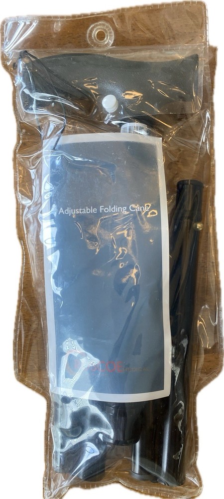 Roscoe Adjustable Folding Walking Cane Aluminum Collapsible Black