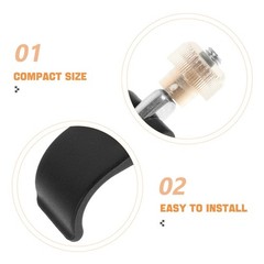2Pcs Reusable Nylon Hiking Pole Lock Nuts Black with Antiloosening Design