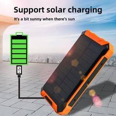 36000mAh Güneş Enerjili Powerbank Kablosuz Şarj 4 Kablo LED Fener Outdoor
