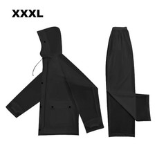 Outdoor Sports PVC Rain Suit Double Hood Design Dual Pockets Large Size Range