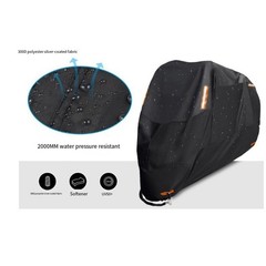 Heavy Duty Motorcycle Cover 300D Oxford Cloth with Reflective Strips Waterproof