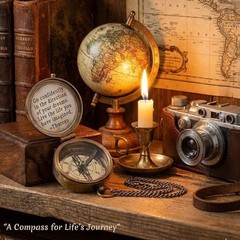 Solid Brass Compass | Antique Nautical Design with Thoreau