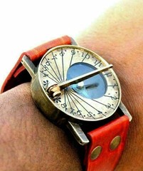 Vintage Antique Nautical Brass Sundial Compass Vintage Wrist watch gifted item