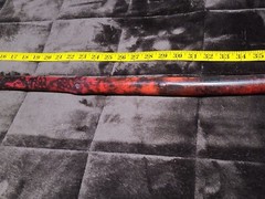 46″ Hand Crafted Wooden Walking Stick/Staff-(RED ASH DESIGN)w MARS TOP