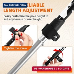Collapsible Trekking Poles for Hiking – Lightweight Foldable Hiking Poles, 2 Pac