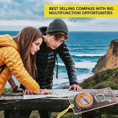 Navigation Compass & Whistle Kit – Essential Gear for Orienteering, Camping, B