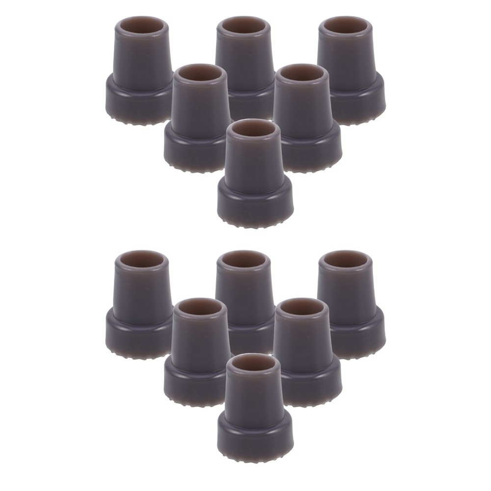 12pcs Rubber Cane Tips: Heavy Duty Walking Cane End Cap Black Replacement