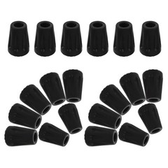 20 Pcs Anti-slip Pad for Hiking Sticks Replacement Rubber Pole Ends Tip