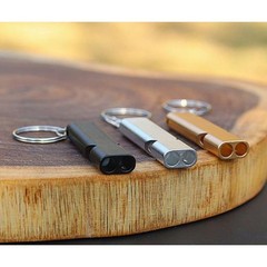 Loud Noise Maker Survival Whistle Dual Tube Design Lightweight Compact