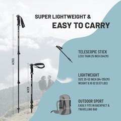 Durable Aluminum Trekking Poles – Adjustable, Comfortable, and All-Terrain