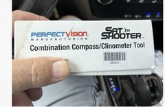 New Perfect Vision Sat Shooter combination Compass/ Clinometer Nav Tool+ Case