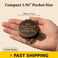 SFdizayn Brass Pocket Compass – Baptism & Confirmation Gift