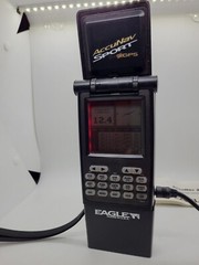 Eagle Accunav Sport GPS Handheld with Case, Car AC Adapter, Tested and Working