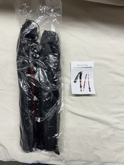 2PCS Trekking Hiking Poles Walking Sticks Adjustable Aluminum 43” Total Red
