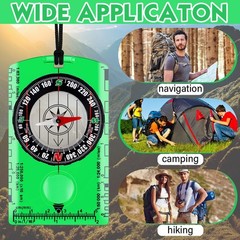 Acrylic Hiking Compass for Orienteering & Navigation – Kids Map Reading Tool, Gr