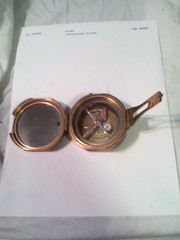Vintage Brass Natural Sine Compass with mirror – Made in India – Old and Nice!