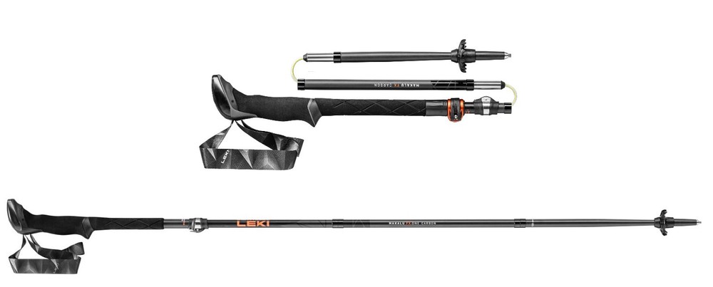LEKI Makalu FX Carbon 65220621 Foldingstock – Variable 110 – 130cm – Black