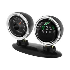 2 in 1 Car Dashboard Thermometer Navigation Compass Ball for Boat Marine Truck