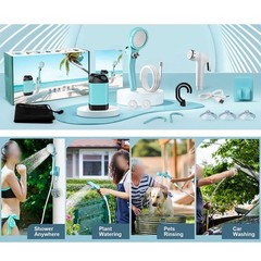 Adjustable Portable Shower for For camping 5 Levels Water Pressure System