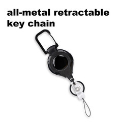 Retractable Fishing Rod Leash with Steel Rope for Outdoor Lure Keychain