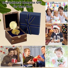 Valentines Inspirational Compass Gift For Teen Boy Son Boyfriend Men Gift