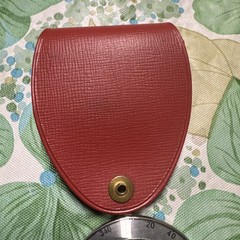 Vintage Japanese Pocket Compass Glass Transparent See Thru Two Sided Japan red
