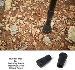Walking Stick Tips Rubber 4Pcs Trekking Pole Tips Replacement- Rubber Feet For