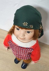 Porcelain Doll 46cm NJSF Red Hair Character Face Costume Outfit