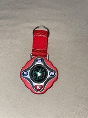 Key Chain Map Scale Compass Pocket Outdoor Hiking Guider Survival Navigation