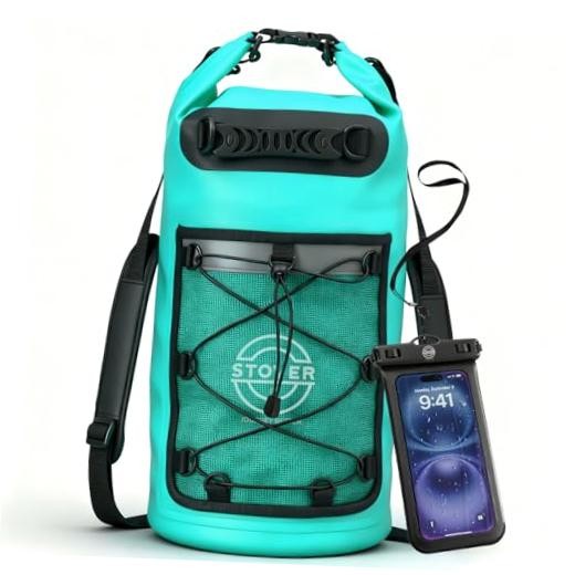 5/10/25/30/40/55L Waterproof Dry Bag- Roll-Top 25L 25l Teal (With Phone Case)