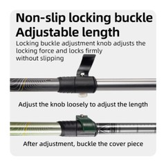 Qunature Telescopic Walking Stick Ultralight Alloy External Lock Hiking Stick