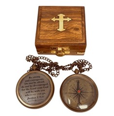 God My Lord Engraved Compass Inspirational Quote Graduation Baptism Gift
