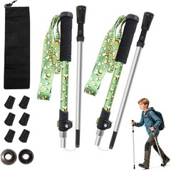 7075 Aluminum Ultralight Folding Trekking Poles, 2-Pack, Adjustable for Hiking