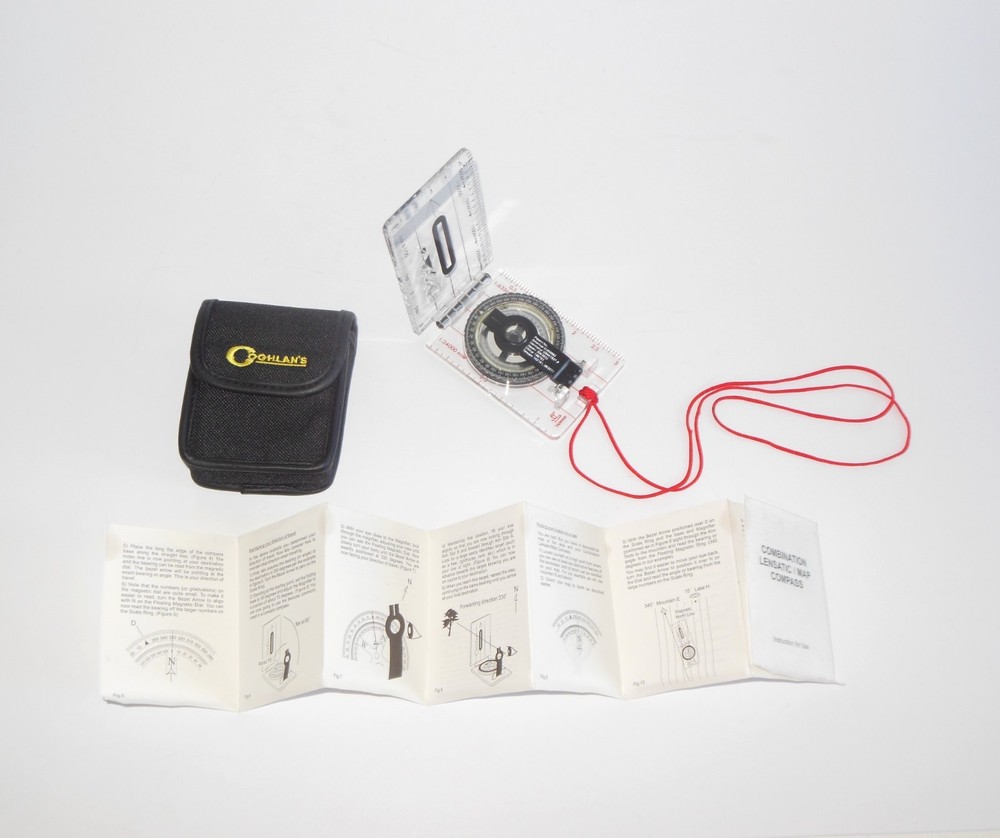 Coghlan’s Combination Lensatic / Map Compass with Case & Owner’s Manual