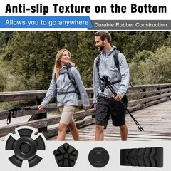 Replacement Rubber Tips for Trekking Poles & Walking Sticks – Anti-Slip Protecto