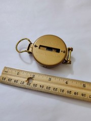 VTG Engineer Directional Lensatic Pocket Compass Gold Tone Military