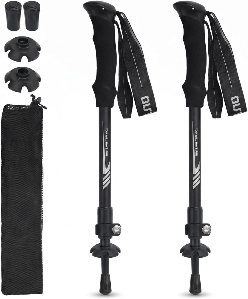 Folding Hiking Poles, Lightweight 7075 Aluminum Alloy Mountain Tech Trekking Pol
