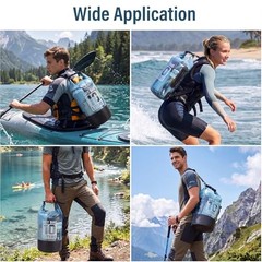 Dry Bag Waterproof for Men Women, 10L Lightweight Roll Top Dry Bag Dark blue