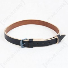 WW2 German Leather Zeltbahn Equipment Strap Reproduction – Black