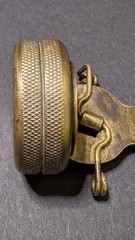 Vintage Marbles Compass, White Face Gladstone MI. Pin Back Brass, Hunting Hiking