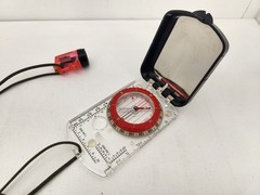 Orienteering Compass With Cover And Mirror Camping Hiking Survival Marching