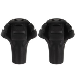 2 Pcs Plastic Trekking Pole Tips Replacement Hiking Poles Feet Accessories Black