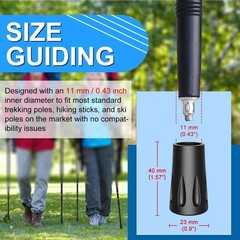 Trekking Pole Tips, 8 Pcs Anti-Slip and Shock Absorbing Rubber Feets for Walk…
