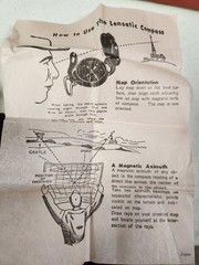 Lensatic Compass Vintage Original Box Pouch Instruction Your Direction Protector