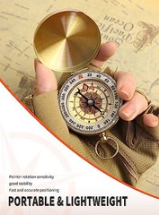 Waterproof Brass Compass – Large Dial Pocket Compass for Hiking & Survival