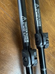 Outdoor Black Adjustable Hiking Trekking Poles Pair 110–135cm w/ Straps