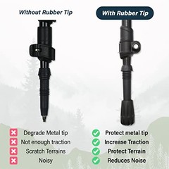 Trekking Pole Tips and Baskets Set – Rubber 2 Tips + 2 Boot + 2 Mud + 2 Snow