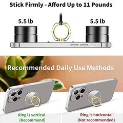 Transparent Clear Phone Ring Grips Holder Kickstand, Finger Ring Gold Ring
