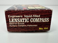 Vintage WFS Engineers Lensatic Compass No. 114 w/ Box Instructions Scouts Hunter