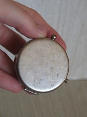 VTG German Made Field Pocket Compass WWII Era?? Silver Tone Metal READ